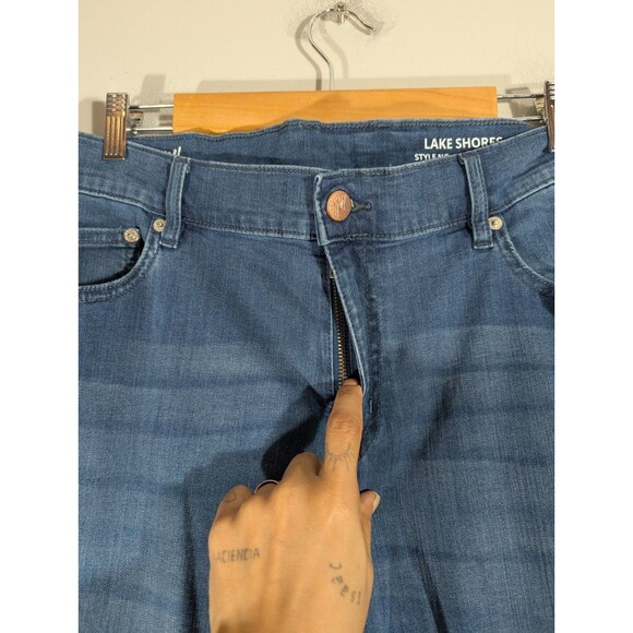 Mugsy Mens Blue Jeans Lake Shores Slim Leg Sz 38x32 Comfort Stretch Classic - Picture 4 of 12